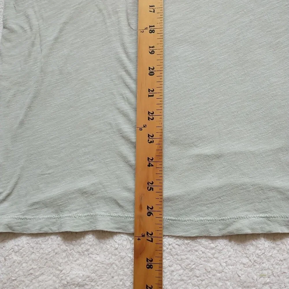 Everlane T Shirt Mens L Green Henley Pullover Tee Slub Cotton Classic Casual - Picture 9 of 9